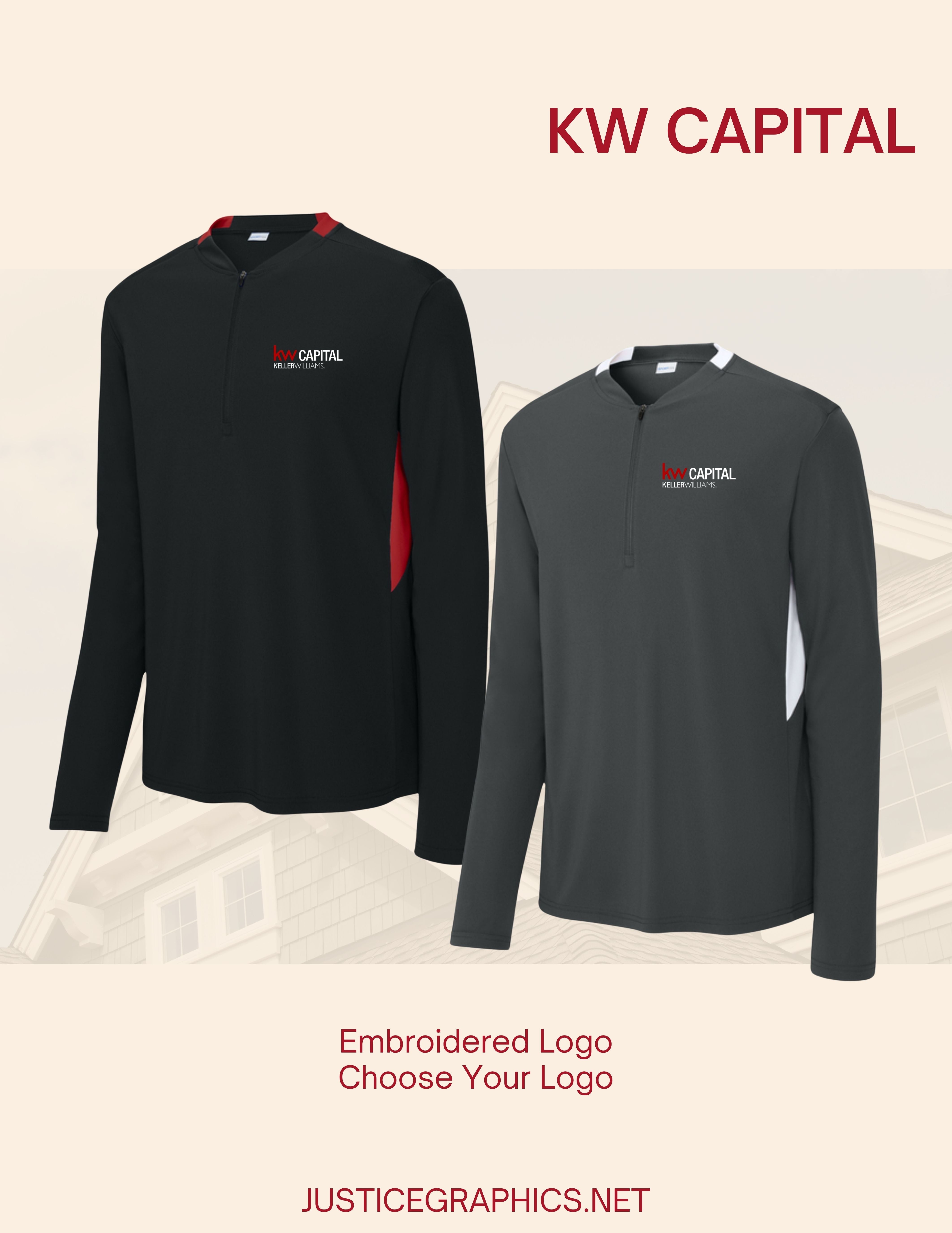 KW Capital Sport-Tek® Club 1/4-Zip Pullover (E.ST443) – Justice Graphics