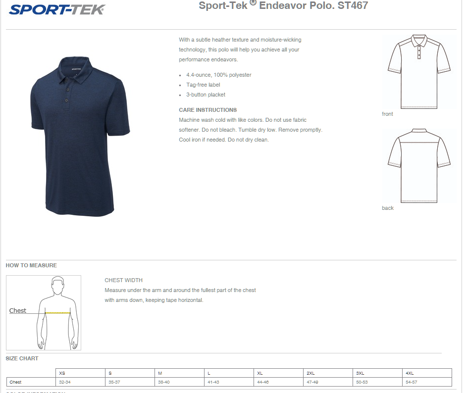 ABE'S HIDEOUT Sport-Tek ® Endeavor Polo (P.ST467)