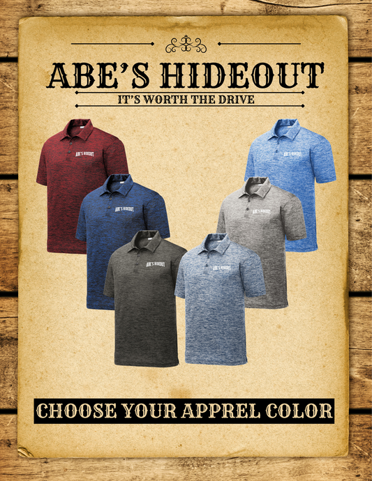 ABE'S HIDEOUT ELECTRIC HEATHER POLO (P.ST590)