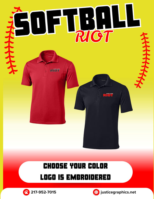RIOT SOFTBALL UNISEX DRIFIT POLO (E.ST650/LST650)