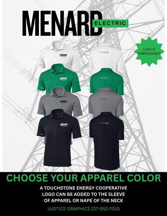 Menard Electric Cooperative Unisex SPORT TEK Short Sleeve Polo (E.ST650)