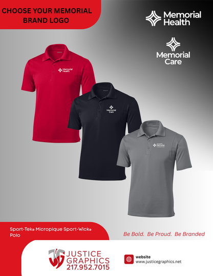 Memorial HEALTH/CARE Unisex/Ladies SPORT TEK Short Sleeve Polo (E.ST650/LST650)
