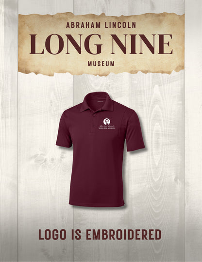 Abraham Lincoln Long Nine Museum Unisex/Ladies SPORT TEK Short Sleeve Polo (E.ST650/LST650)
