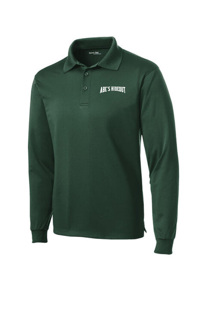 ABE'S HIDEOUT Sport-Tek® Long Sleeve Micropique Sport-Wick® Polo (P. ST657)