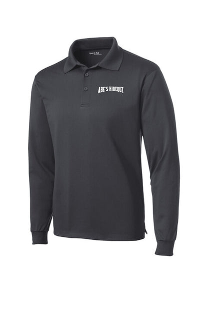 ABE'S HIDEOUT Sport-Tek® Long Sleeve Micropique Sport-Wick® Polo (P. ST657)