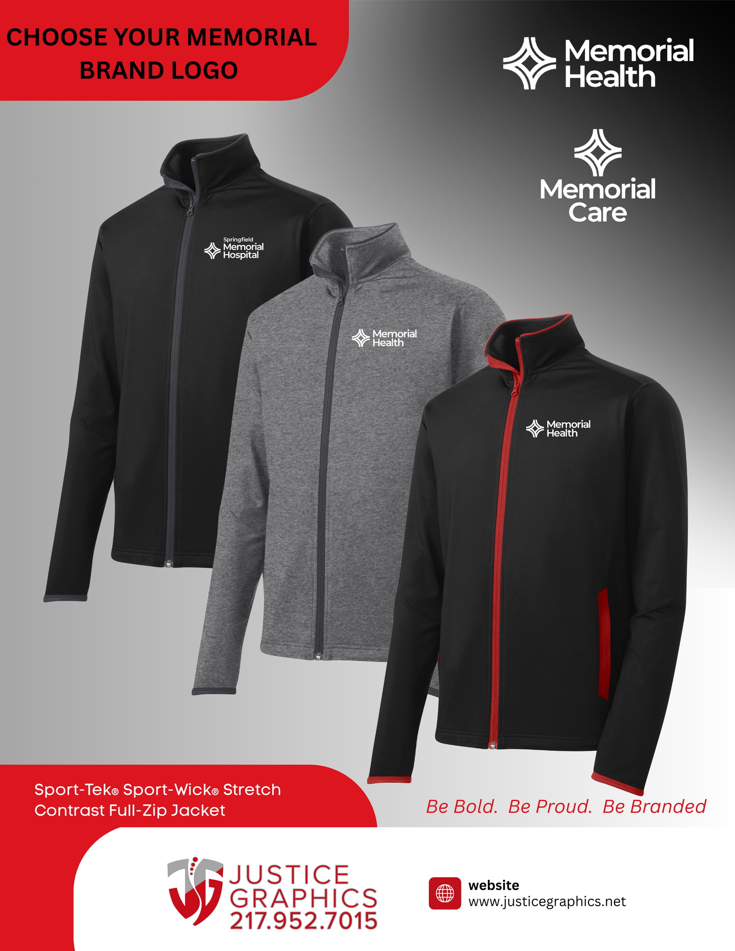 Memorial HEALTH/CARE Unisex Sport Tek Contrast Jacket (E.ST853/LST853)