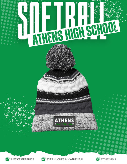 Athens High School Softball Sport-Tek® Pom Pom Team Beanie (E. STC21)
