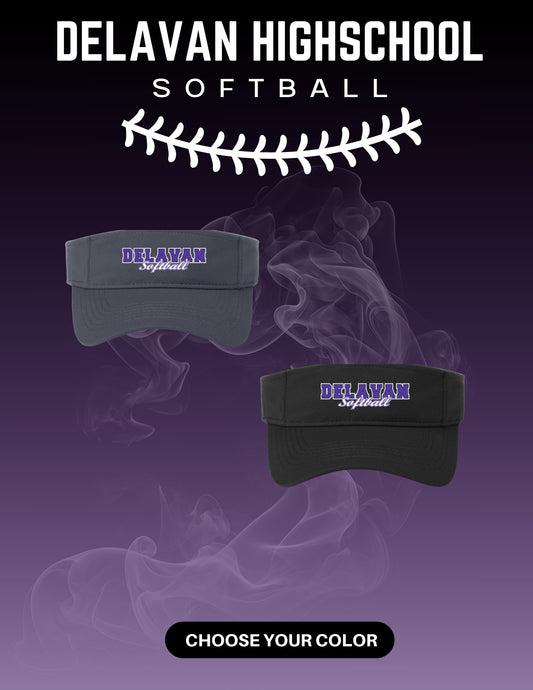 Delavan High School Softball Softball Visor (P.STC27)