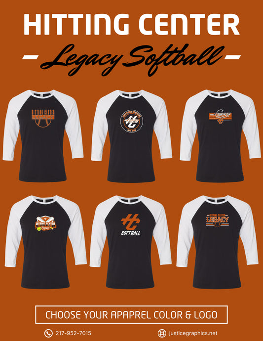 Hitting Center Legacy Softball VINTAGE SUN BASEBALL TEE (P.3200)