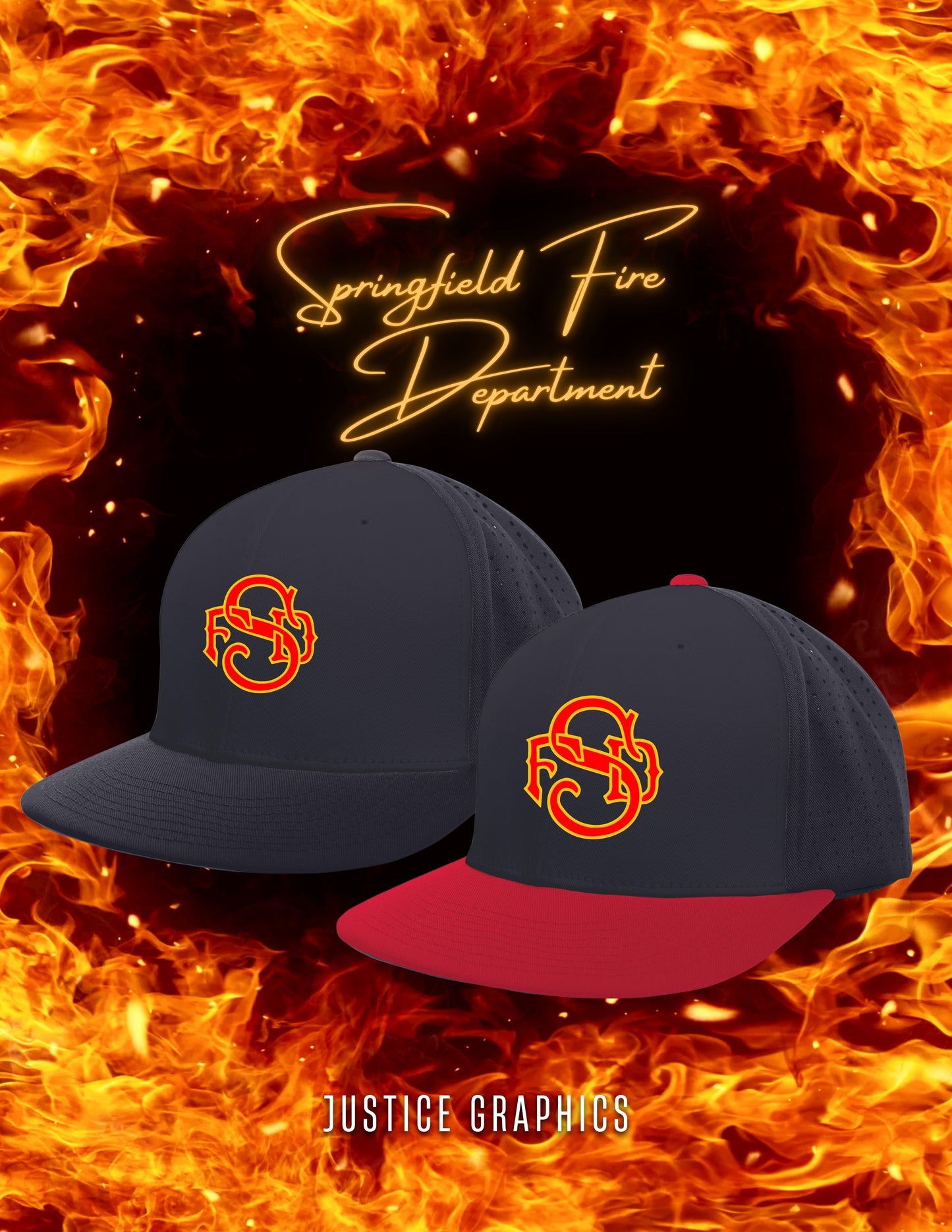 Springfield Fire Department PERFORATED F3 PERFORMANCE FLEXFIT® HAT (E.ES474)