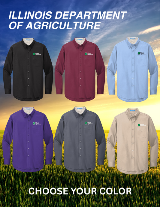 Illinois Department of Agriculture Port Authority® TALL Long Sleeve Easy Care Shirt (E.TLS608)