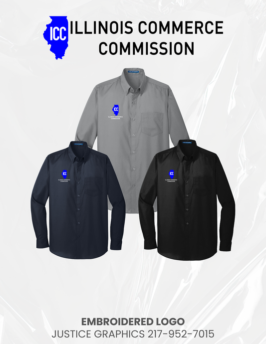 Illinois Commerce Commission Port Authority® Long Sleeve Carefree Poplin Shirt (E.W100)