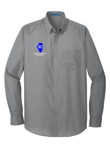 Illinois Commerce Commission Port Authority® Long Sleeve Carefree Poplin Shirt (E.W100)