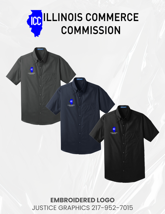 Illinois Commerce Commission Port Authority® Short Sleeve Carefree Poplin Shirt (E.W101)