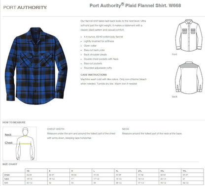 PP CARDINALS Port Authority® Plaid Flannel Shirt (E.W668)