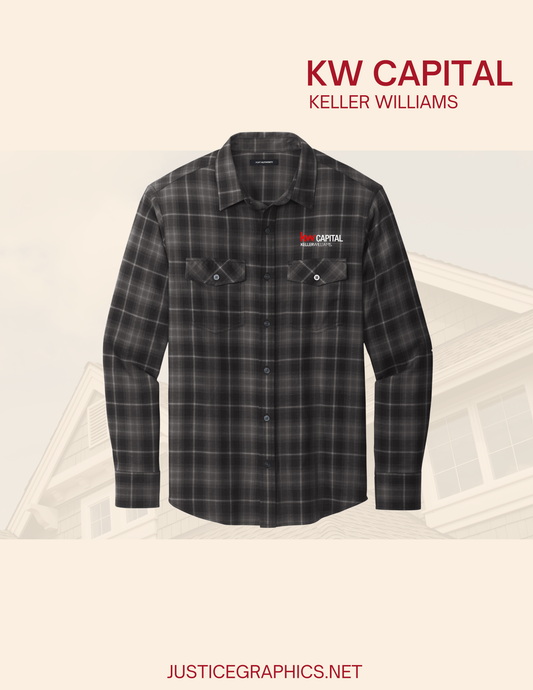 KW CAPITAL Port Authority® Long Sleeve Ombre Plaid Shirt (E.W672)