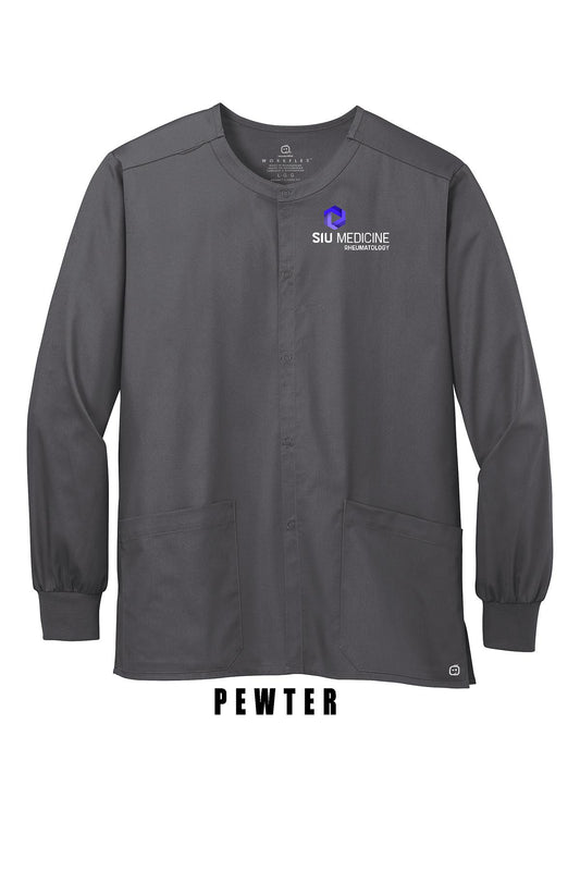 SIU Medicine WonderWink® Unisex WorkFlex™ Snap-Front Scrub Jacket (E. WW3080)