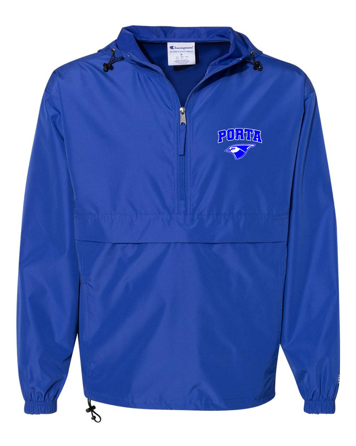 Porta Bluejays Champion - Hooded Packable Quarter-Zip Jacket (P.CO200)