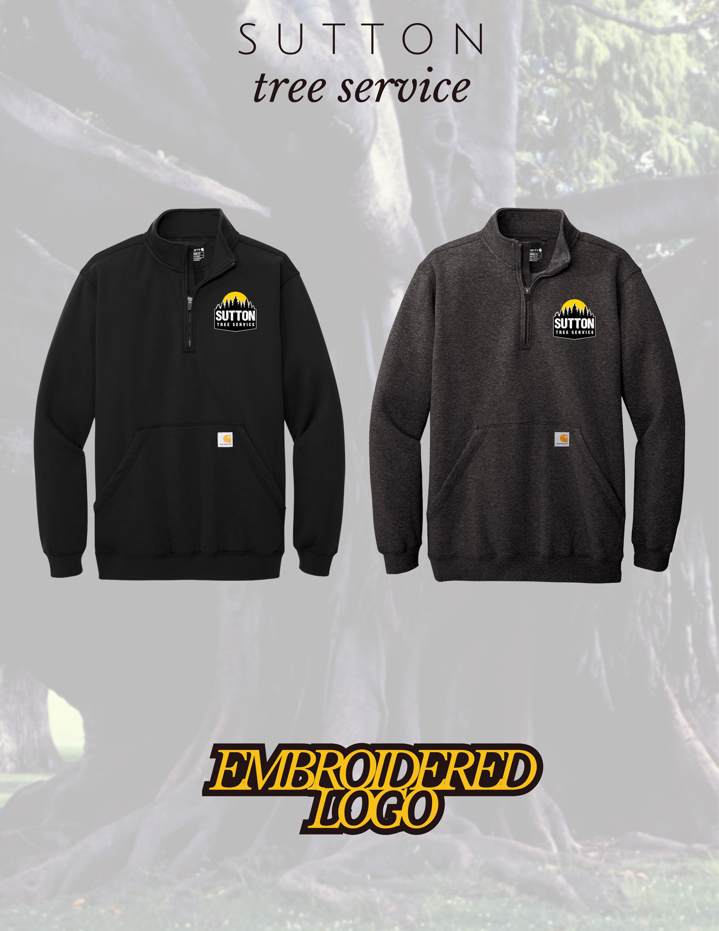 Sutton Tree Service Carhartt® Midweight 1/4-Zip Mock Neck Sweatshirt (E. CT105294)