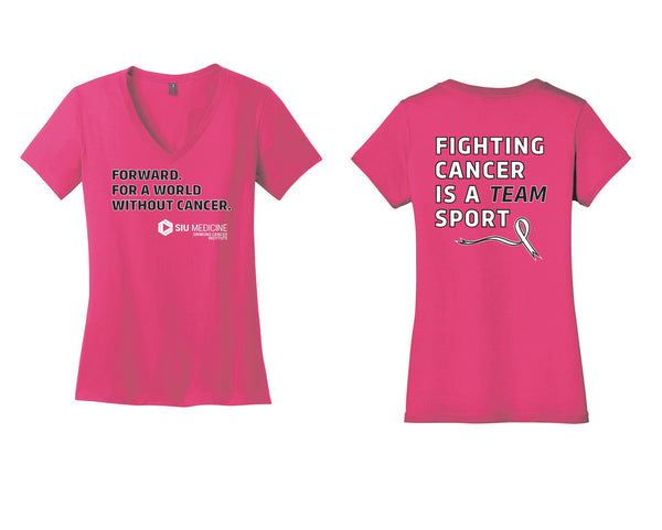 SCI Breast Cancer District ® Women’s Perfect Weight ® V-Neck Tee (P.DM1170L)
