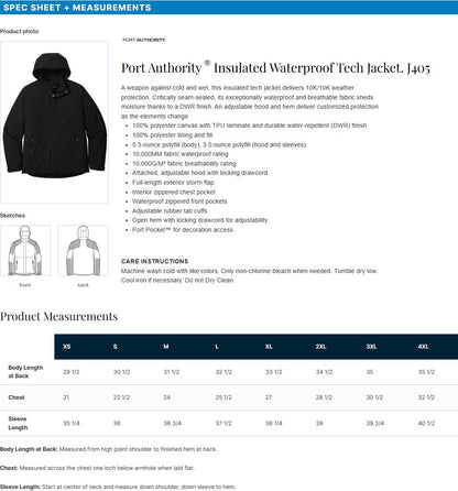 MASCOT SALE Port Authority ® Insulated Waterproof Tech Jacket (EMB.J405)