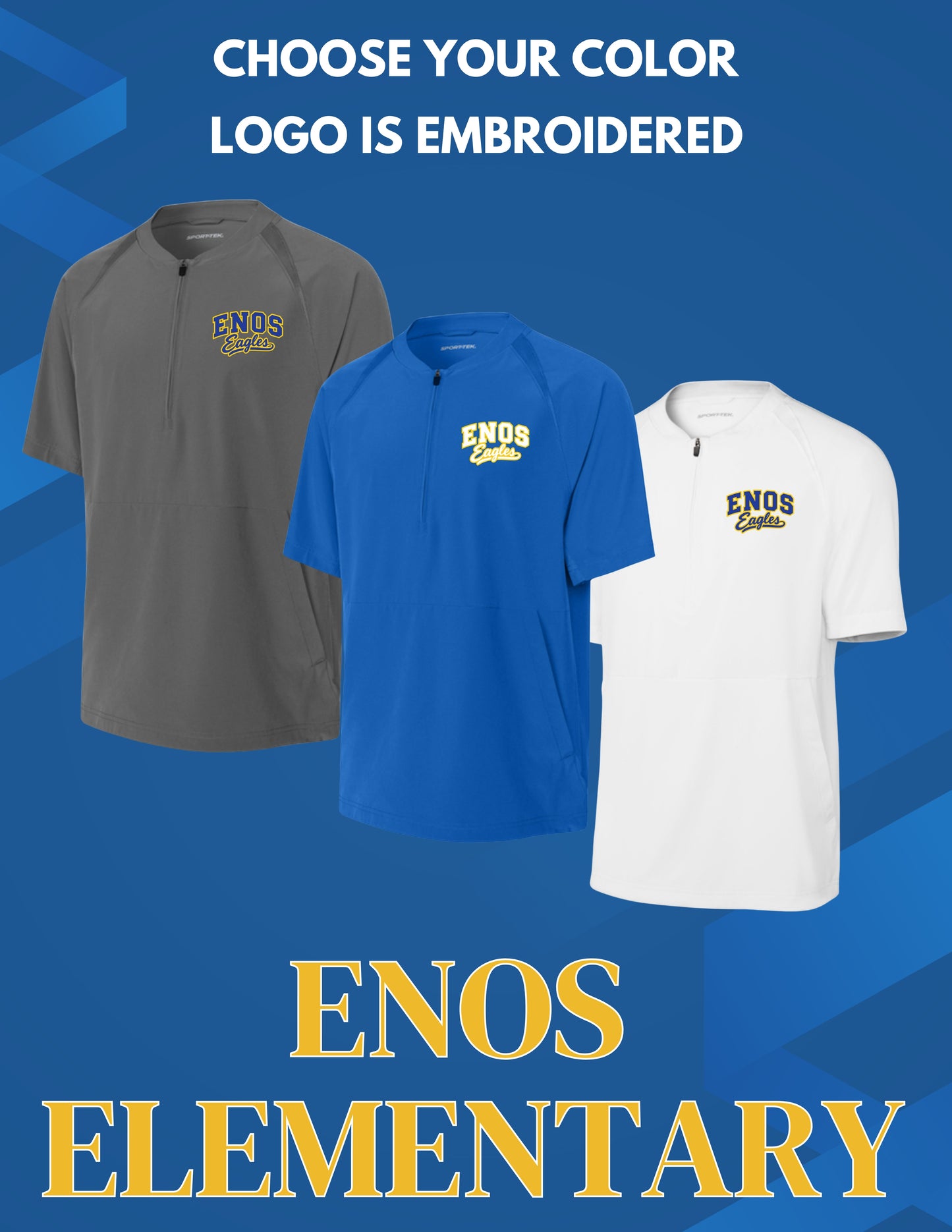 Enos Elementary School Sport-Tek® Repeat 1/2-Zip Short Sleeve Jacket (E.JST489)