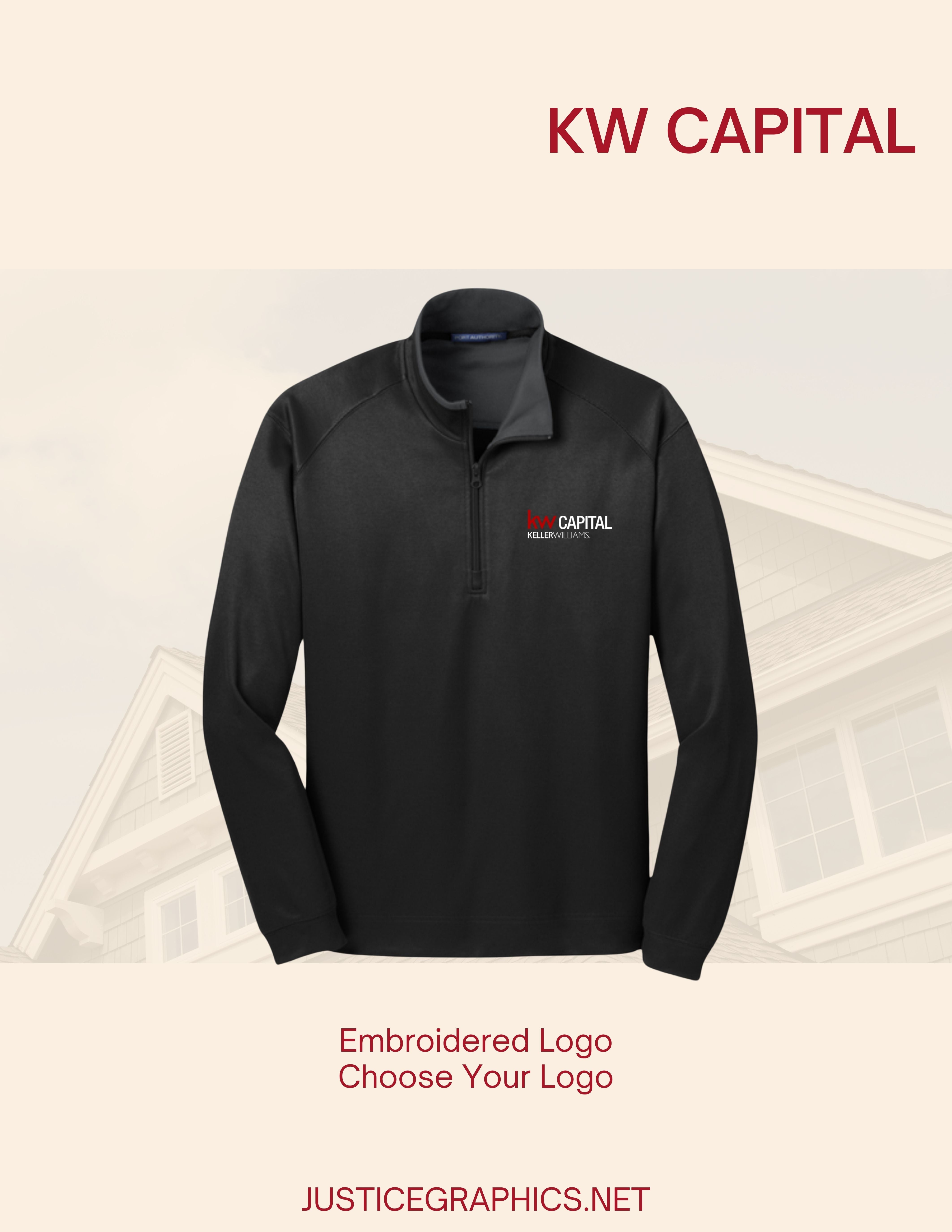 KW Capital Port Authority® Vertical Texture 1/4-Zip Pullover (E. K805 ...