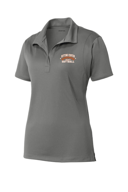 Hitting Center Legacy Softball Unisex/Ladies SPORT TEK Short Sleeve Polo (E.ST650/LST650)