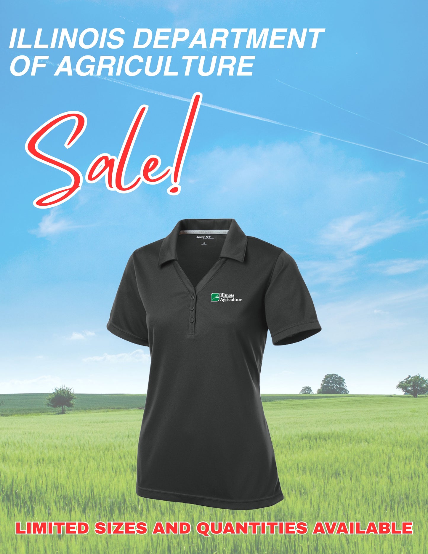 Illinois Department of Agriculture Sport-Tek® Ladies PosiCharge® Micro-Mesh Polo (E. LST680)