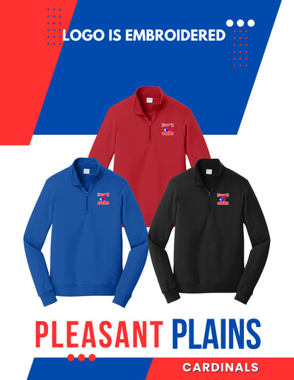 PP Cardinals Port & Co™ Fan Favorite™ Fleece 1/4-Zip Pullover Sweatshirt (E.PC580Q)