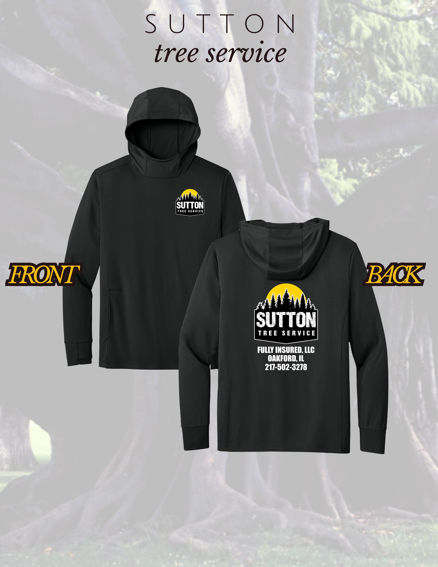 Sutton Tree Service Carhartt Force® Sun Defender™ Long Sleeve Hooded T-Shirt (P.CT106923)