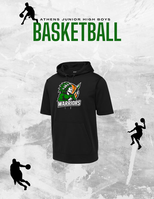 Athens Jr. High Boys Basketball Sport-Tek ® Sport-Wick ® Fleece Short Sleeve Hooded Pullover (P.ST251)