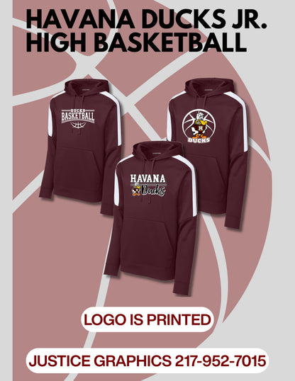 Havana Ducks Jr. High Basketball Sport-Tek® Sport-Wick® Fleece United Pullover Hoodie (P.ST255/YST255)