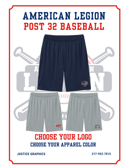 American Legion Post 32 Baseball Sport-Tek® PosiCharge® Competitor™ 7” Pocketed Short (P.ST349P/YST349P)