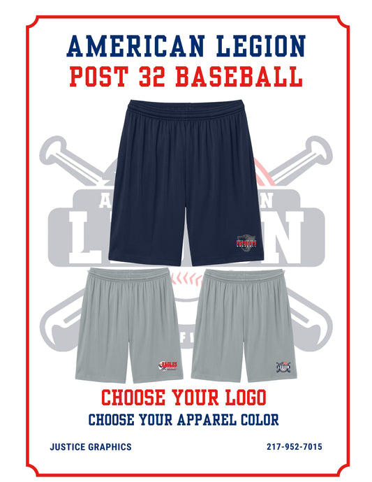 American Legion Post 32 Baseball Sport-Tek® PosiCharge® Competitor™ 7” Pocketed Short (P.ST349P/YST349P)