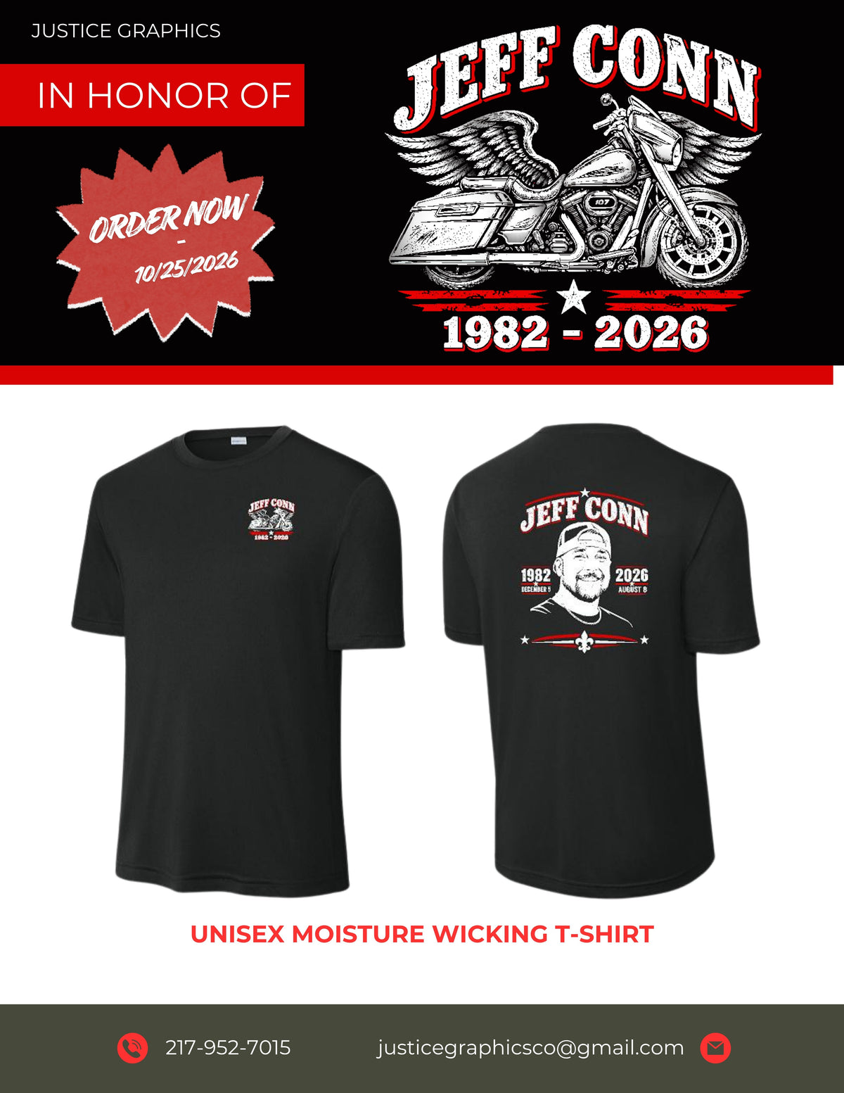 JEFF CONN Sport-Tek Unisex Dri-Fit T-Shirt (P.ST350/YST350)