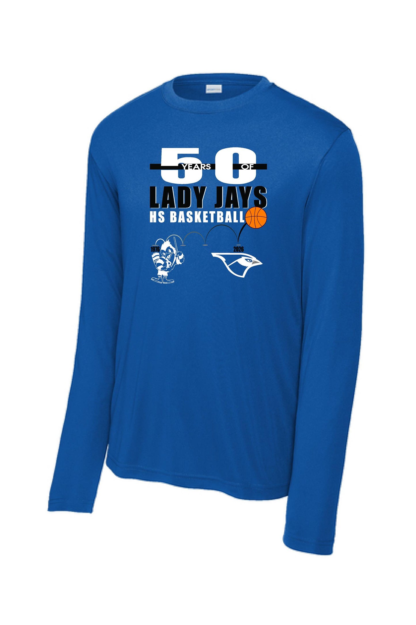 LADY JAYS HS BASKETBALL UNISEX PERFORMANCE LONG SLEEVE (P. ST350LS/YST350LS)