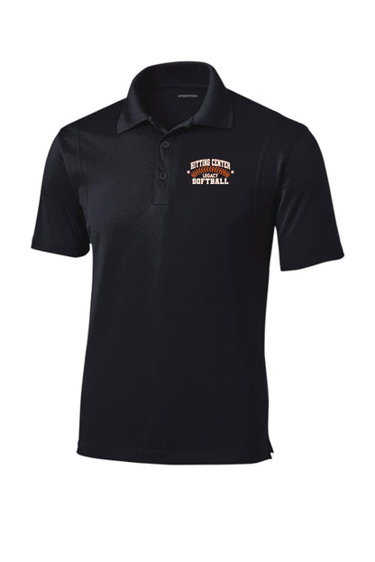 Hitting Center Legacy Softball Unisex/Ladies SPORT TEK Short Sleeve Polo (E.ST650/LST650)