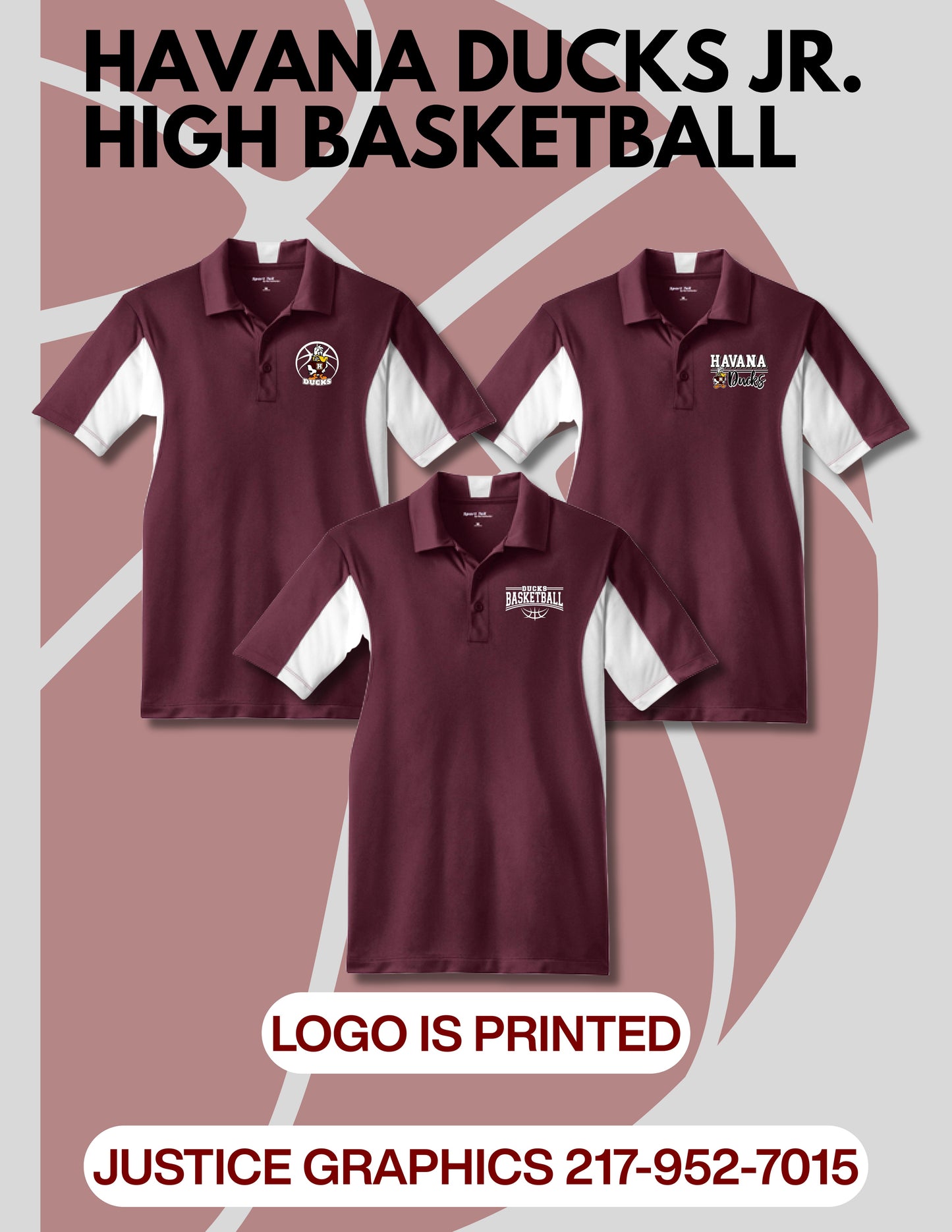 Havana Ducks Jr. High Basketball Sport-Tek® Side Blocked Micropique Sport-Wick® Polo (P. ST655)