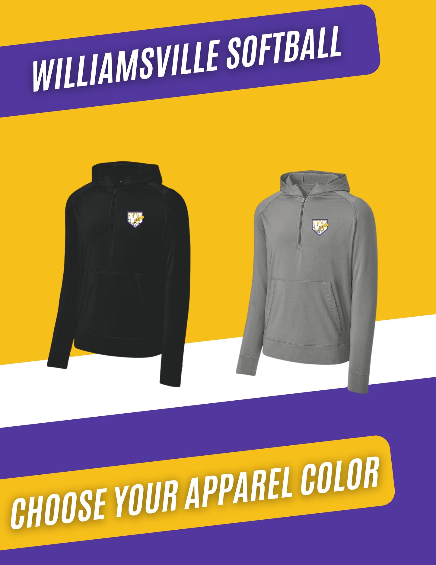 Williamsville Softball Sport-Tek® Sport-Wick® Stretch 1/2-Zip Hoodie (E.ST856)