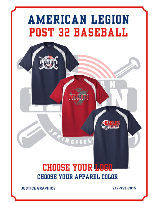 American Legion Post 32 Baseball Sport-Tek® Dry Zone® Colorblock Crew (P.T478)