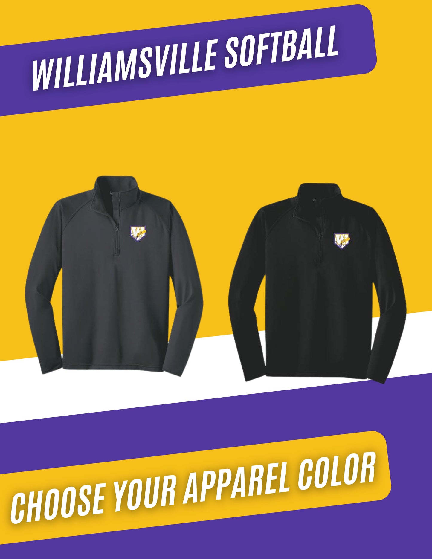 Williamsville Softball Sport-Tek® TALL Sport-Wick® Stretch 1/4-Zip Pullover. (E.TST850)
