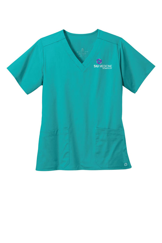 SIU Medicine Dermatology WonderWink® Women’s WorkFlex™ V-Neck Top (E. WW4560)