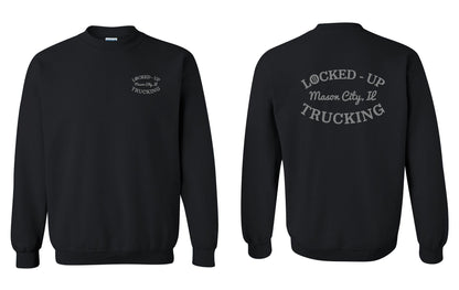 LOCKED-UP TRUCKING UNISEX CREWNECK SWEATSHIRT BLACK LOGO (P.18000)