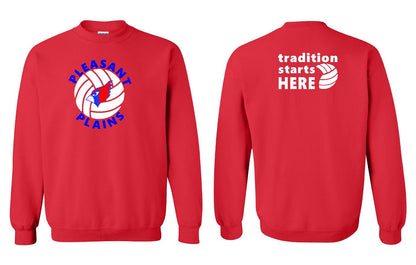 PLEASANT PLAINS VOLLEYBALL UNISEX CREW SWEATSHIRT (P.18000/18000B)