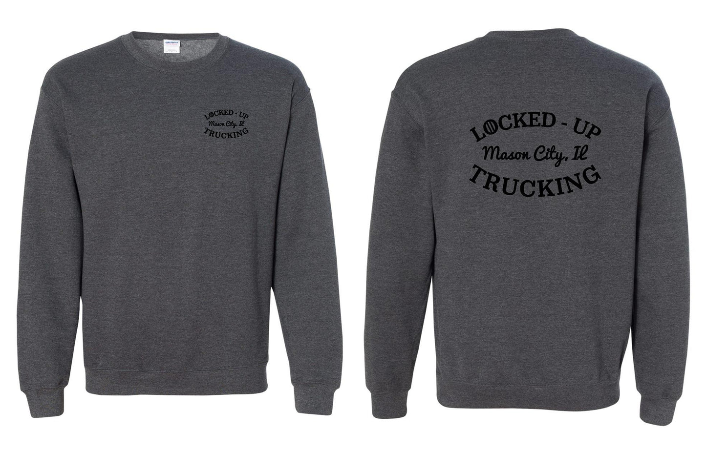 LOCKED-UP TRUCKING UNISEX CREWNECK SWEATSHIRT BLACK LOGO (P.18000)