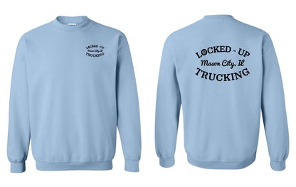 LOCKED-UP TRUCKING UNISEX CREWNECK SWEATSHIRT BLACK LOGO (P.18000)