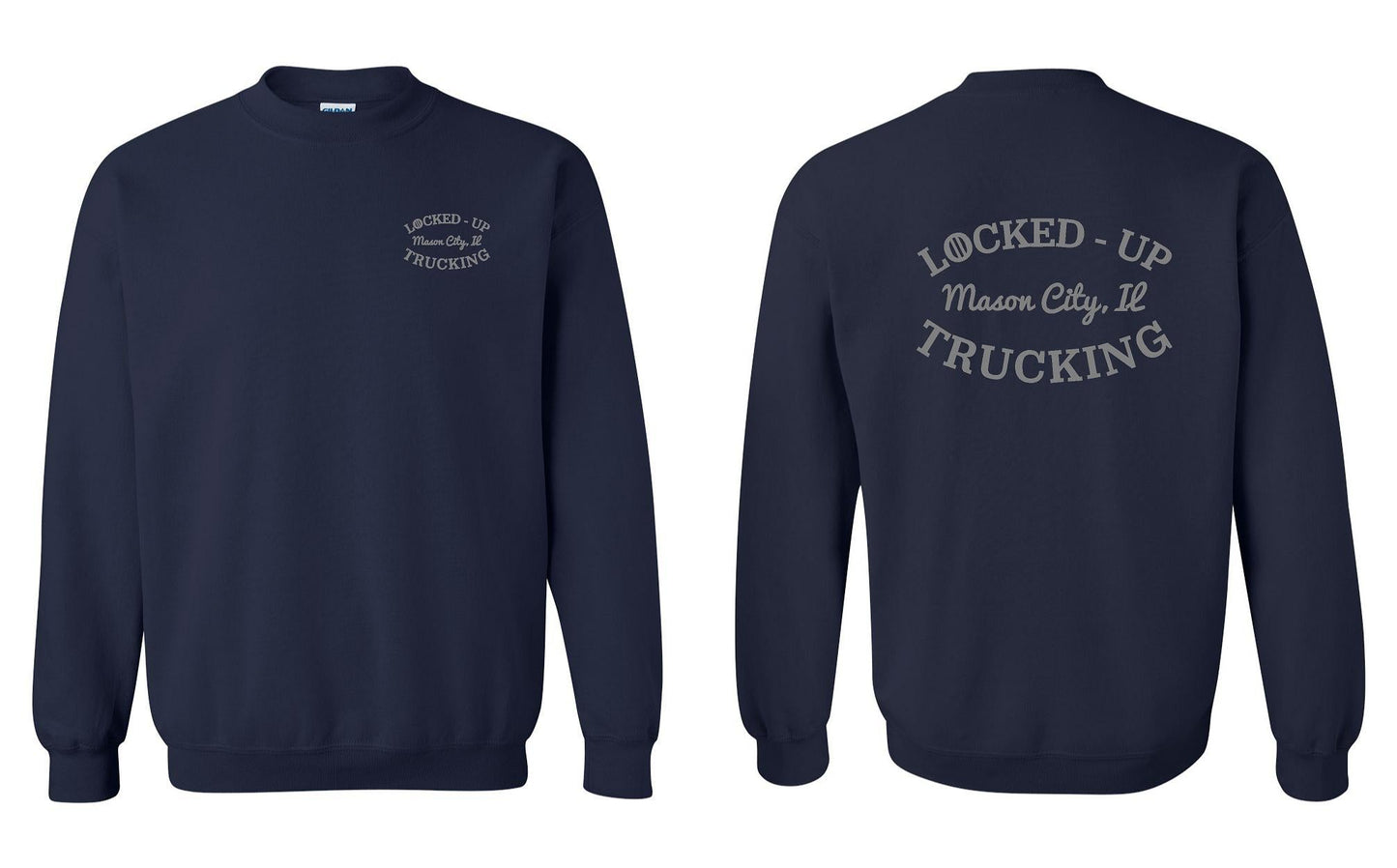 LOCKED-UP TRUCKING UNISEX CREWNECK SWEATSHIRT BLACK LOGO (P.18000)