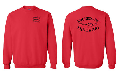 LOCKED-UP TRUCKING UNISEX CREWNECK SWEATSHIRT BLACK LOGO (P.18000)