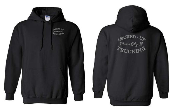 Locked-Up Trucking Hooded Sweatshirt With GREY LOGO (P.18500)